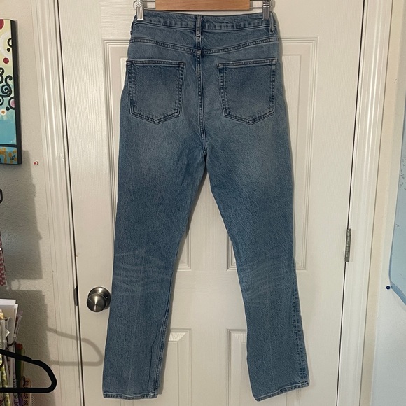 Reformation Jeans High Rise Button Fly Straight Leg Jeans Malta Wash Size 28 - Picture 6 of 8